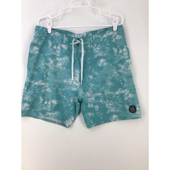 Ron Jon Surf Shop Mens Board Shorts Size 33 Swim Suit Skim Skate Trunks Green - Picture 4 of 14
